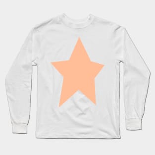 Peach Fuzz Star Pantone Color of the Year 2024 Long Sleeve T-Shirt